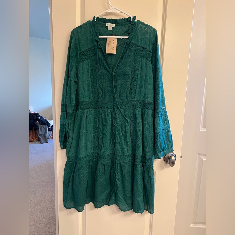 Sundance Teal Long Sleeve Dress